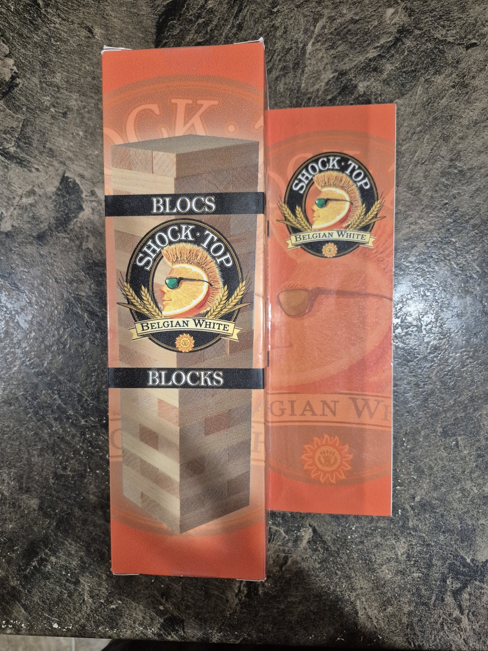 Belgian White Orange Block Stacking Game - Home Games